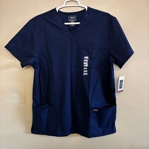 Cherokee Men’s Navy V-Neck Short Sleeves Scrub Top Size Tall XL